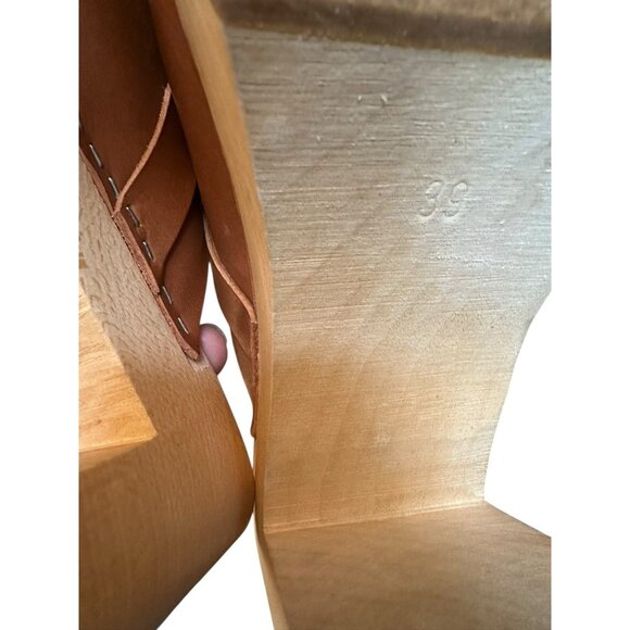 Swedish Hasbeens Classic Slip On Clogs 39 Leather - Picture 8 of 13